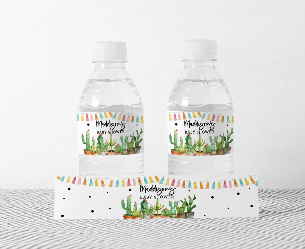 Fiesta Baby Shower Bottle Label