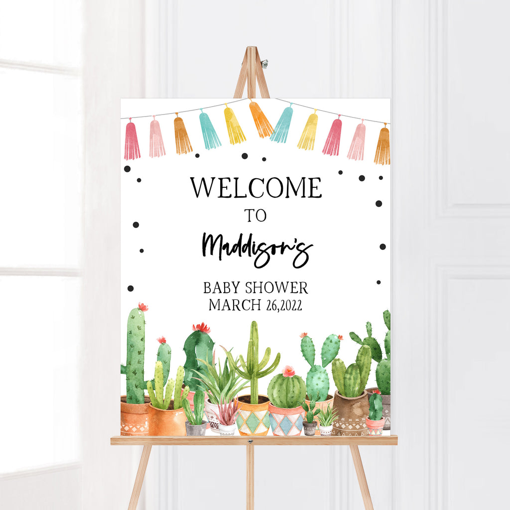 Fiesta Baby Shower Welcome Sign