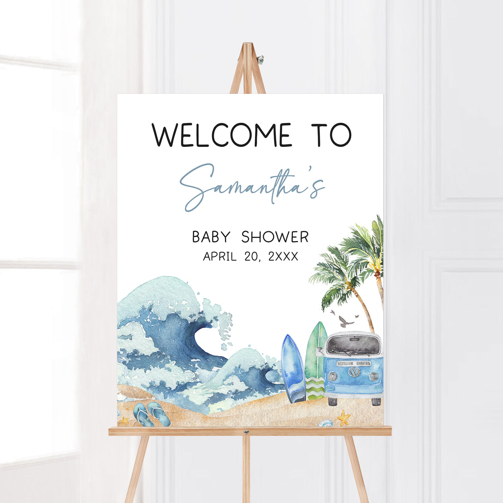 Baby on Board Baby Shower Welcome Sign