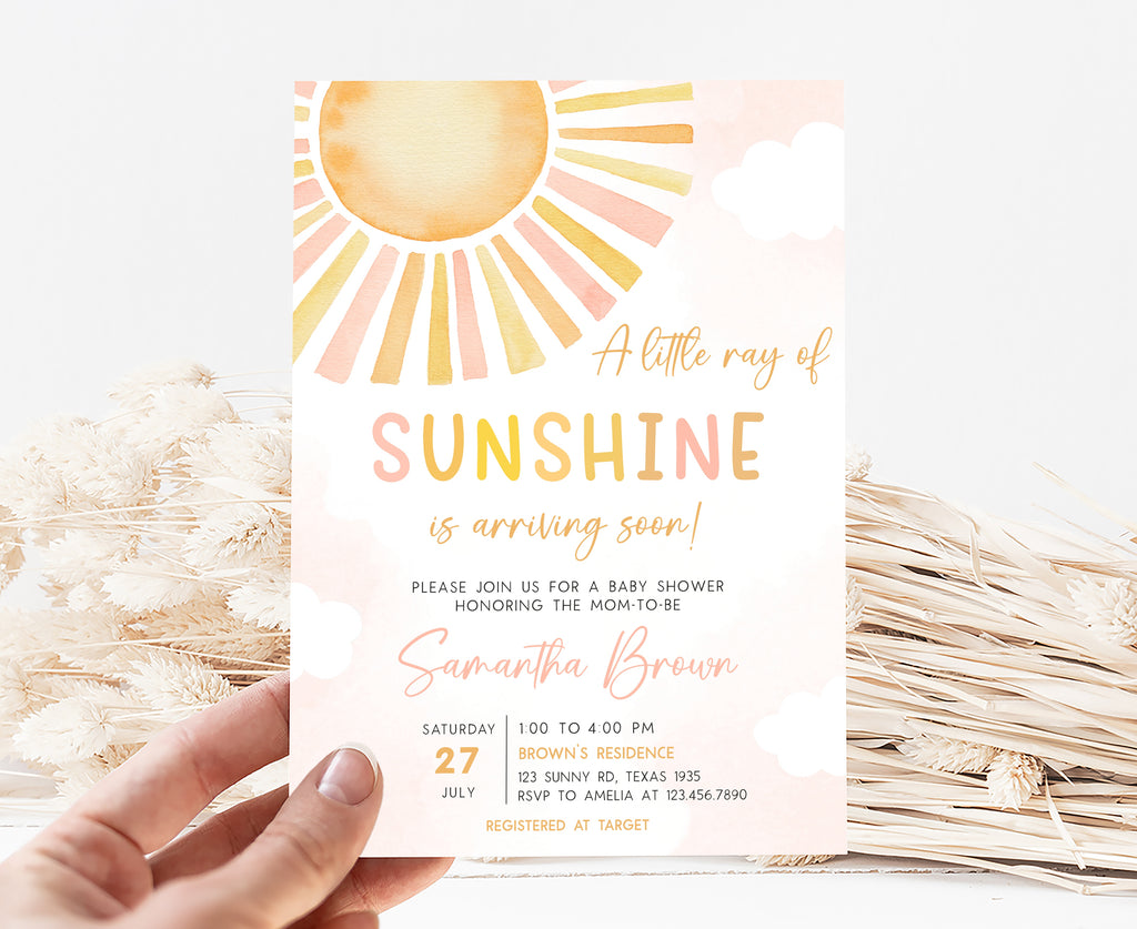 Sunshine Baby Shower Invitation