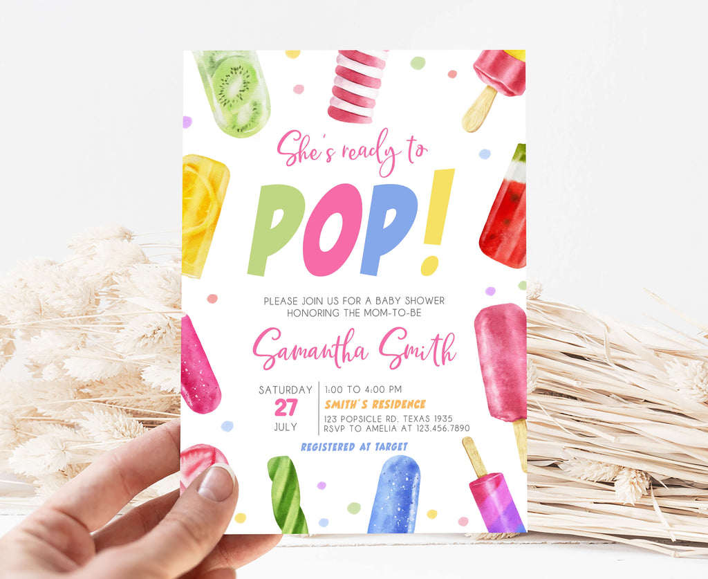 Popsicle Baby Shower Invitation