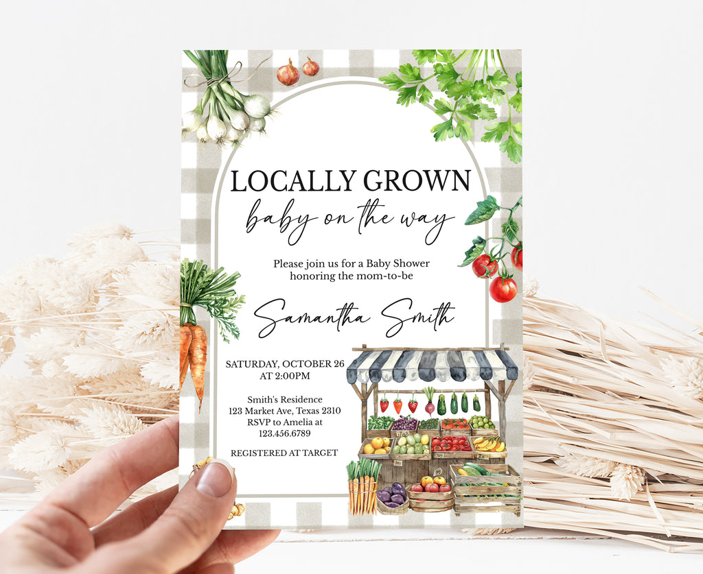 Farmers Market Baby Shower Invitation