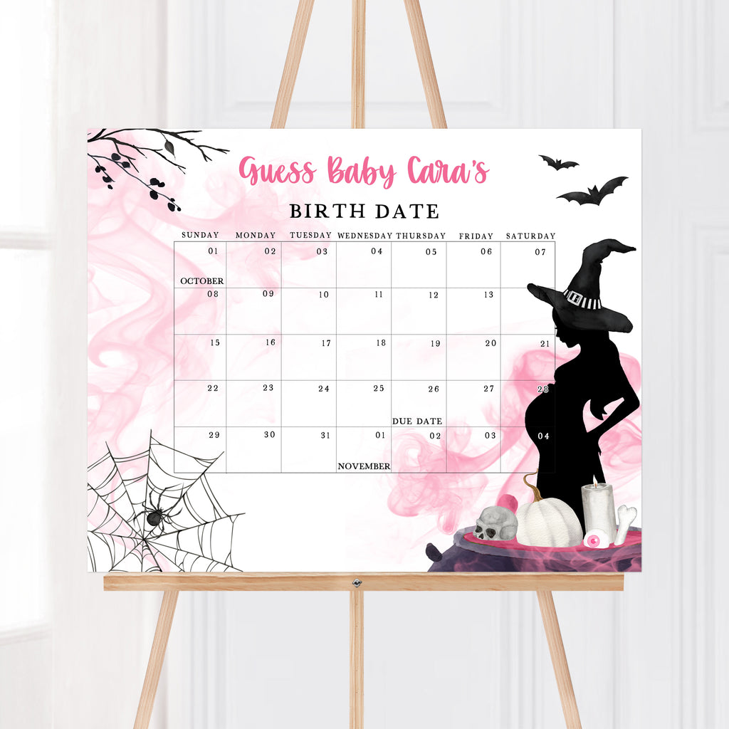 A Baby is Brewing Baby Shower Due Date Calendar