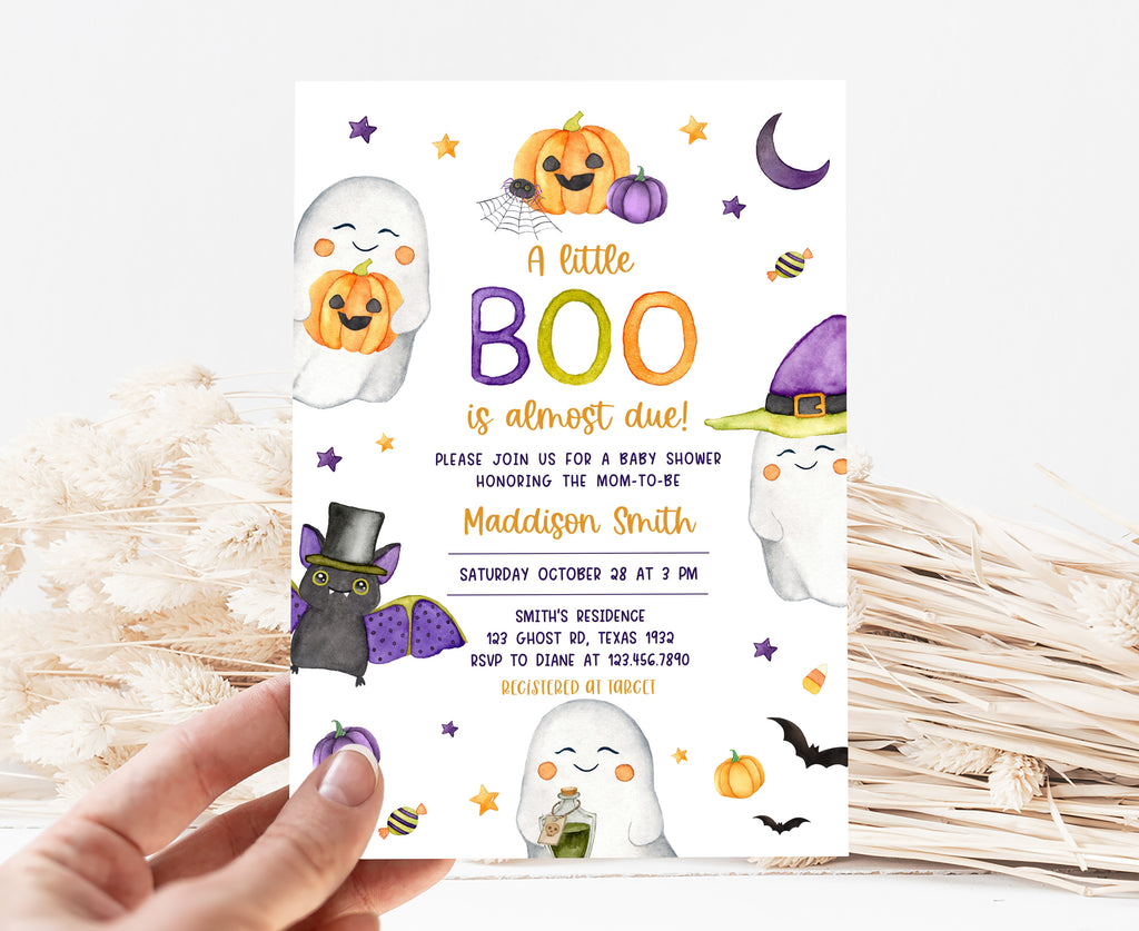 A Little Boo Baby Shower Invitation
