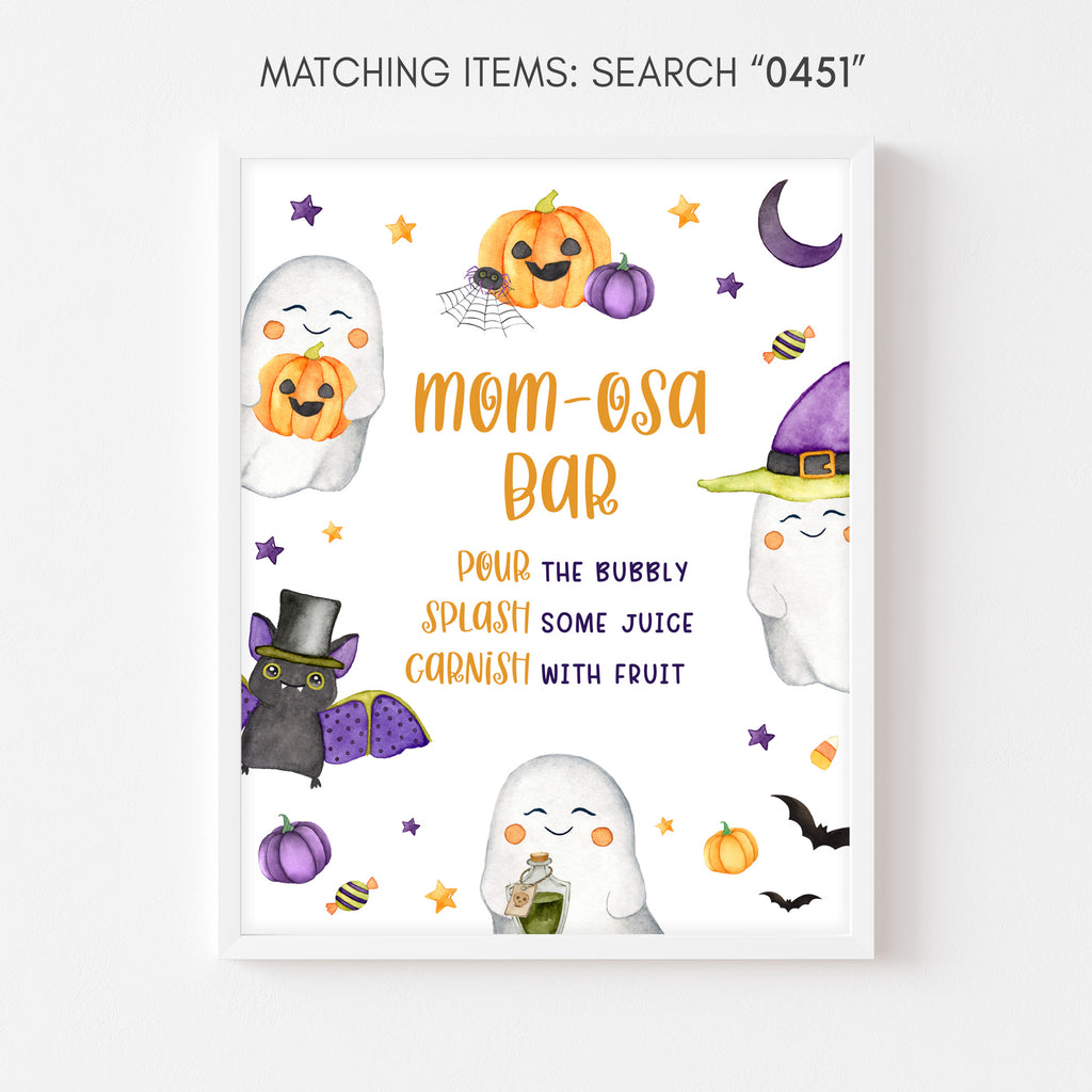 A Little Boo Baby Shower Mom Osa Bar Sign