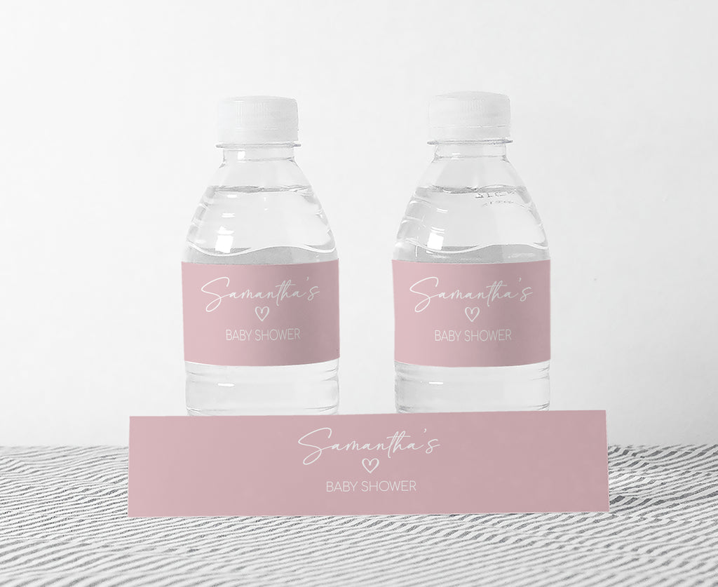 Valentine Baby Shower Bottle Label