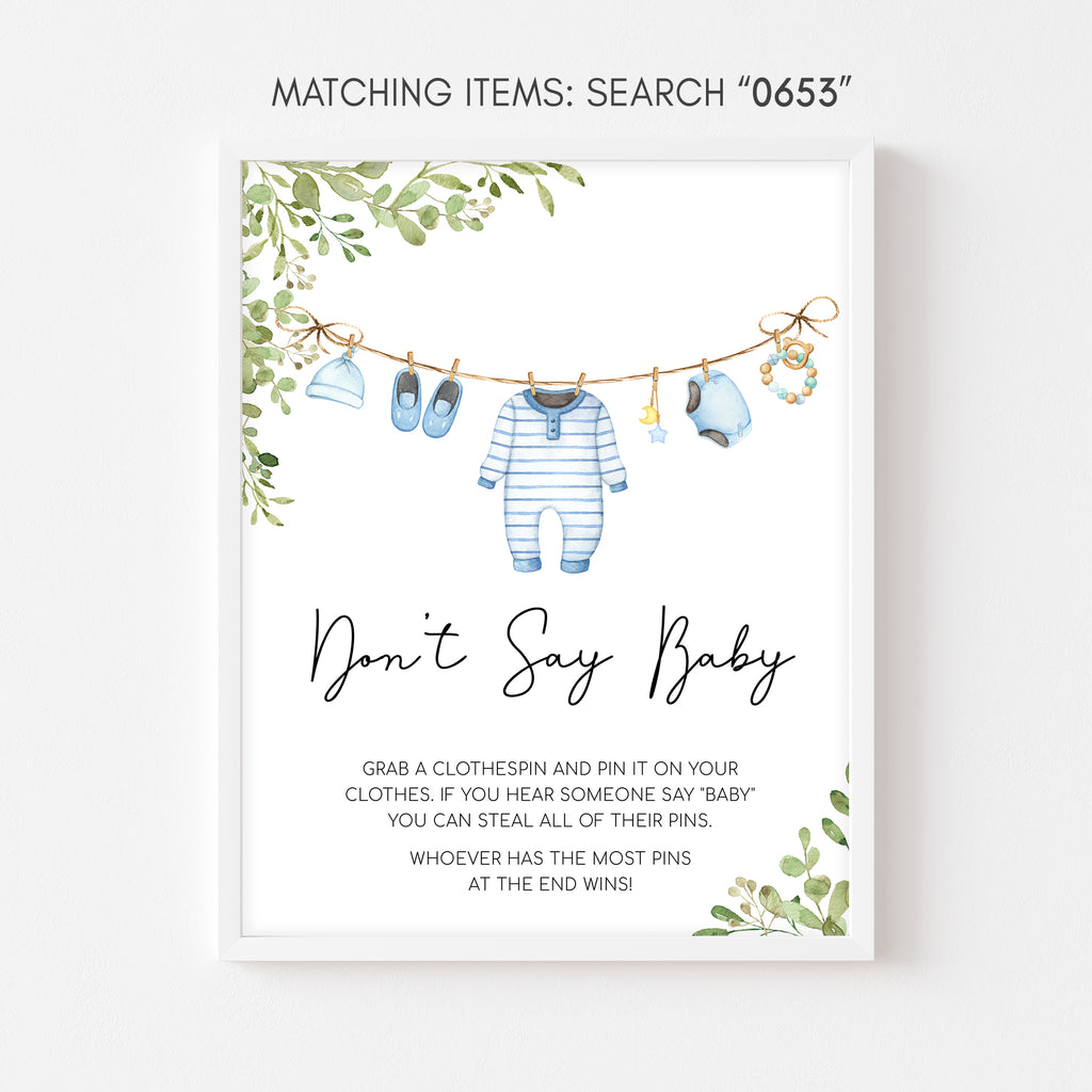 Boy Baby Clothes Baby Shower Don't Say Baby Sign