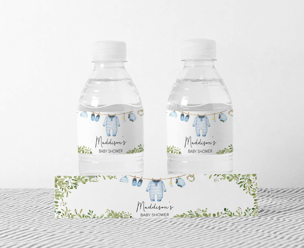 Boy Baby Clothes Baby Shower Bottle Label