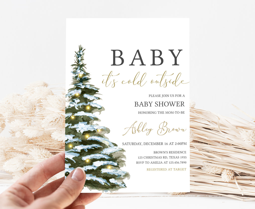 Christmas Baby Shower Invitation