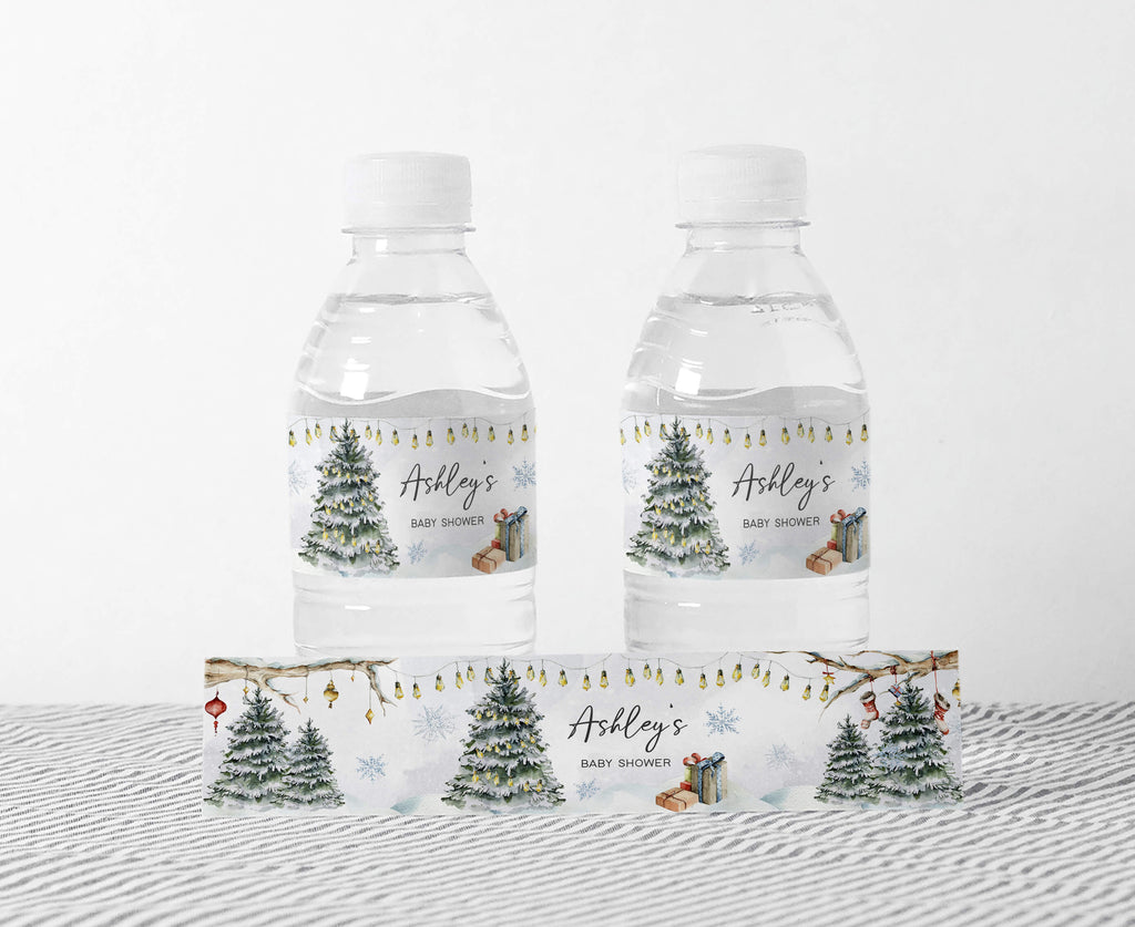 Baby It's Cold Outside Baby Shower Bottle Label