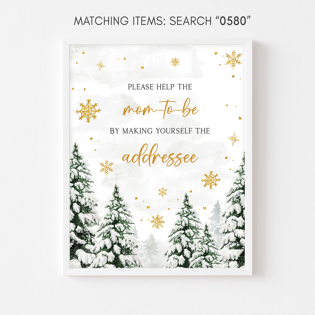 Baby It's Cold Outside Baby Shower Envelope Station Sign