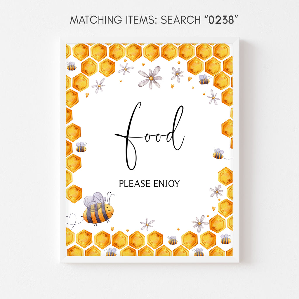 Honey Bee Baby Shower Food Sign