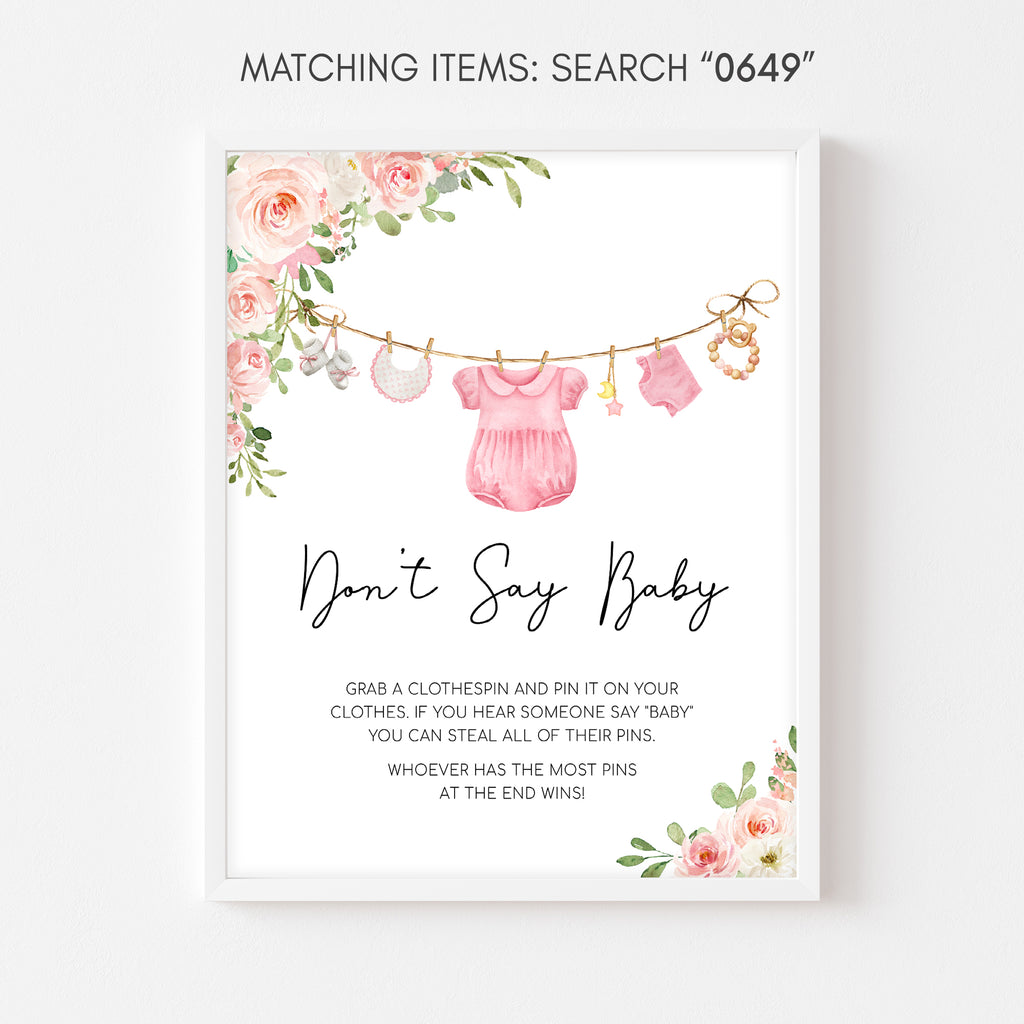 Girl Baby Clothes Baby Shower Don't Say Baby Sign