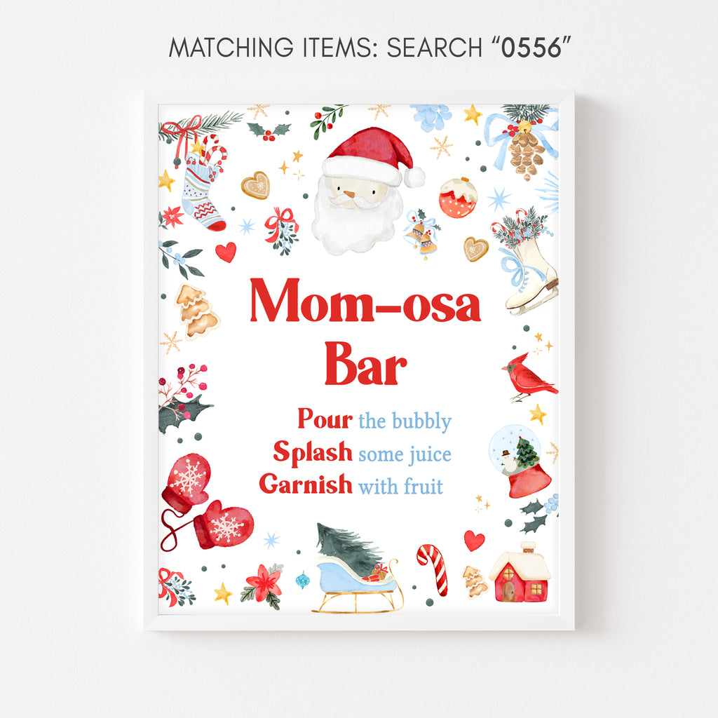 Blue Santa Baby Baby Shower Mom Osa Bar Sign