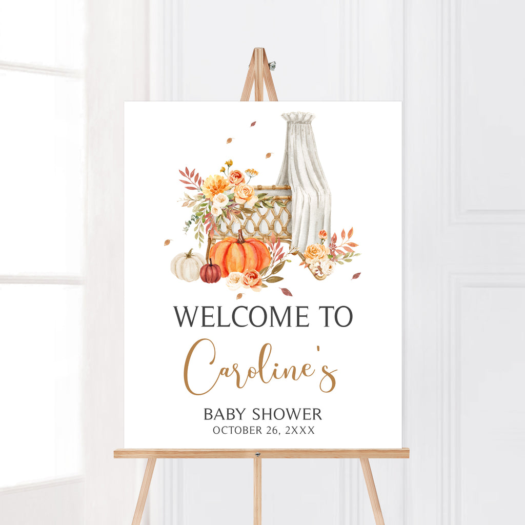 Falling in Love Baby Shower Welcome Sign