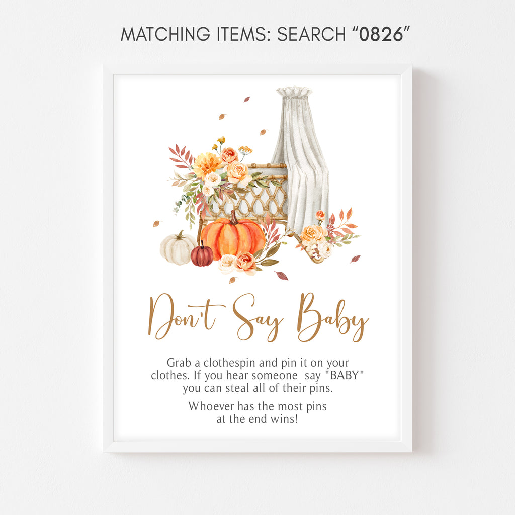 Falling in Love Baby Shower Don't Say Baby Sign