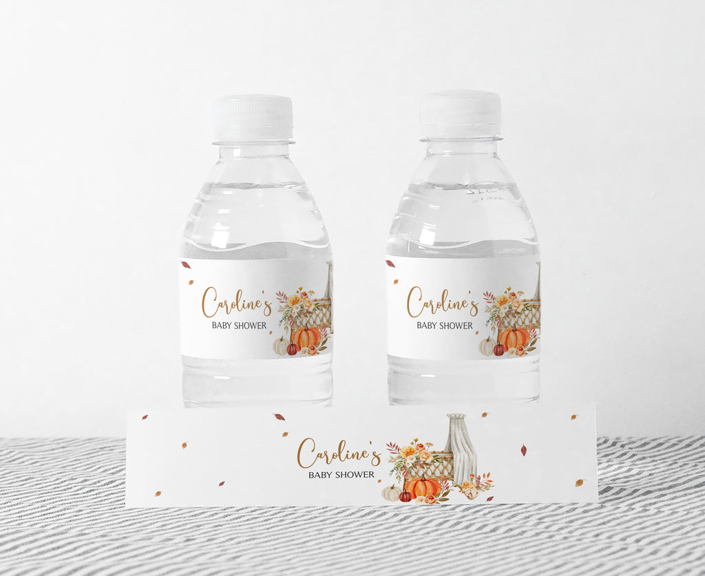 Falling in Love Baby Shower Bottle Label