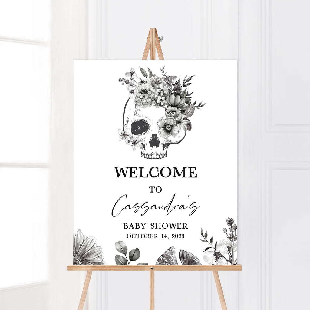 Gothic Baby Shower Welcome Sign