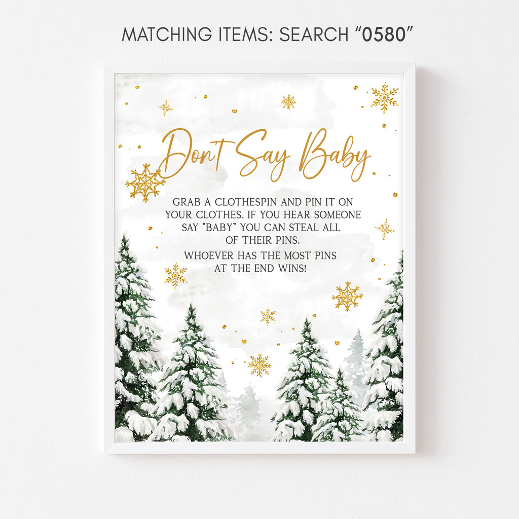 Baby It's Cold Outside Baby Shower Don't Say Baby Sign