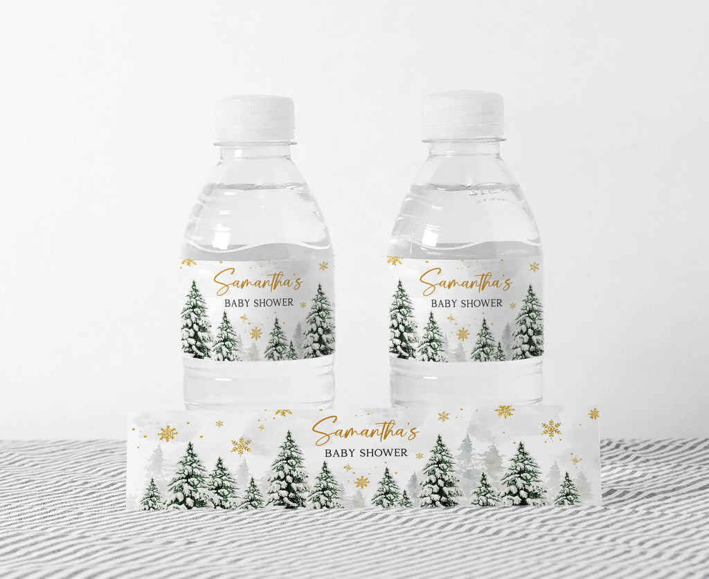 Baby It's Cold Outside Baby Shower Bottle Label