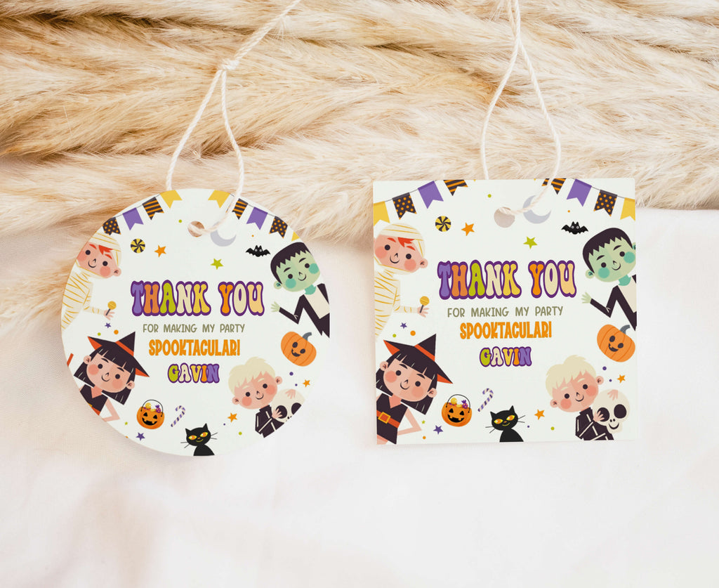 Halloween Birthday Party Favor Tag