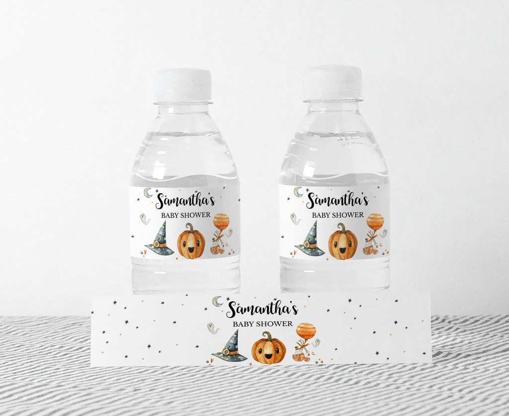 Halloween Baby Shower Bottle Label