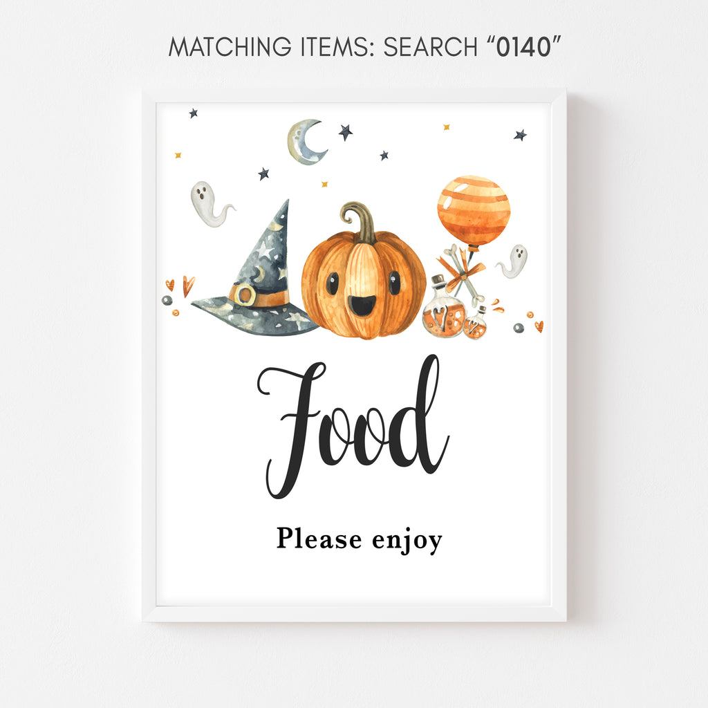 Halloween Baby Shower Food Sign