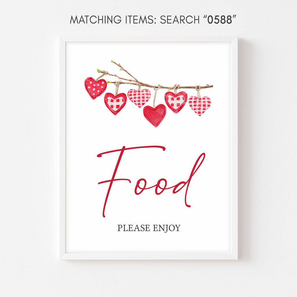 Valentine Baby Shower Food Sign