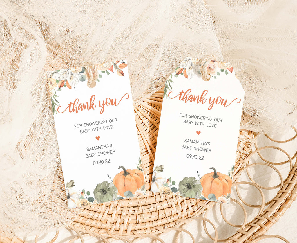 Little Pumpkin Baby Shower Favor Tag