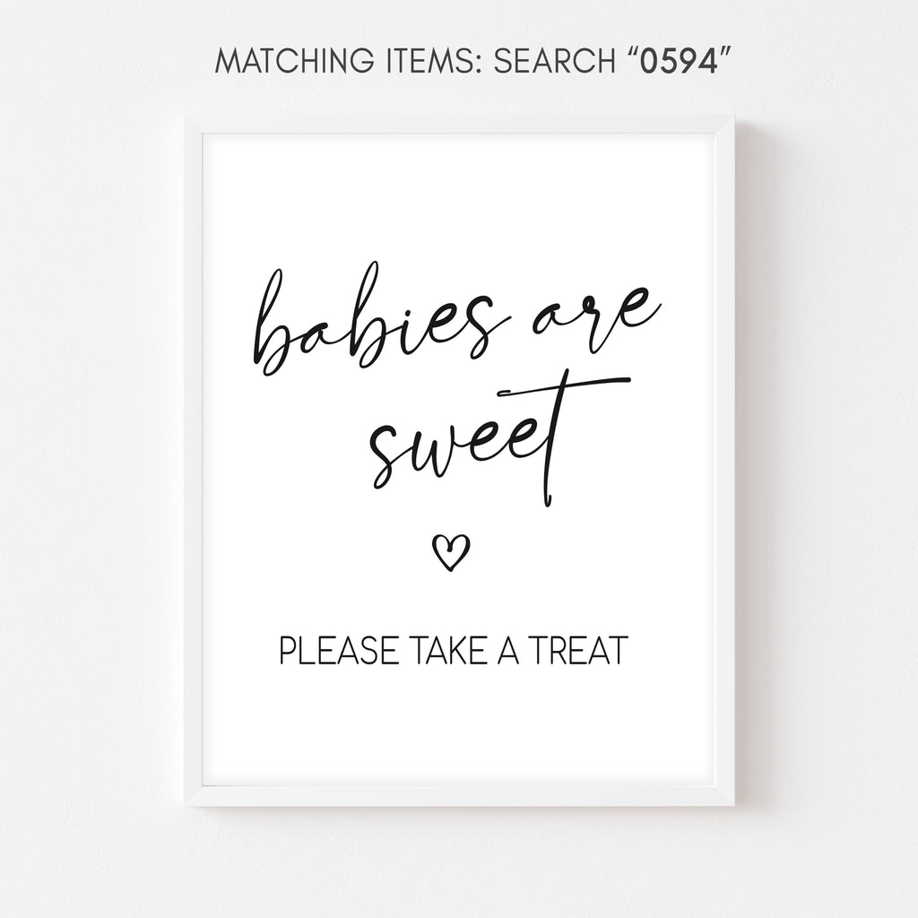 Minimalist Oh Baby Shower Babies are Sweet Sign