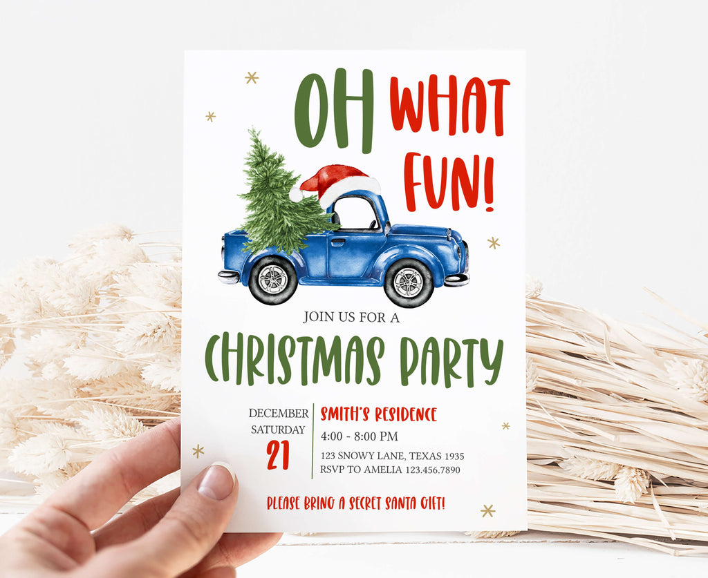 Oh What Fun Christmas Party Invitation