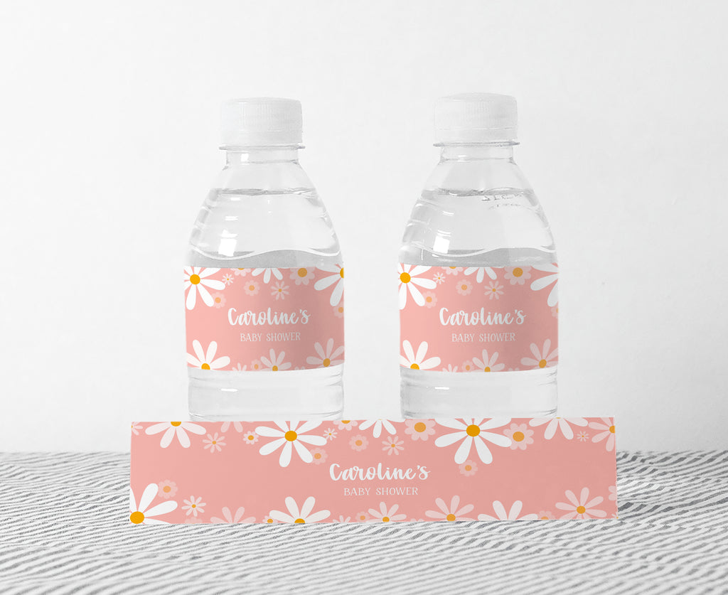 Daisy Baby Shower Bottle Label