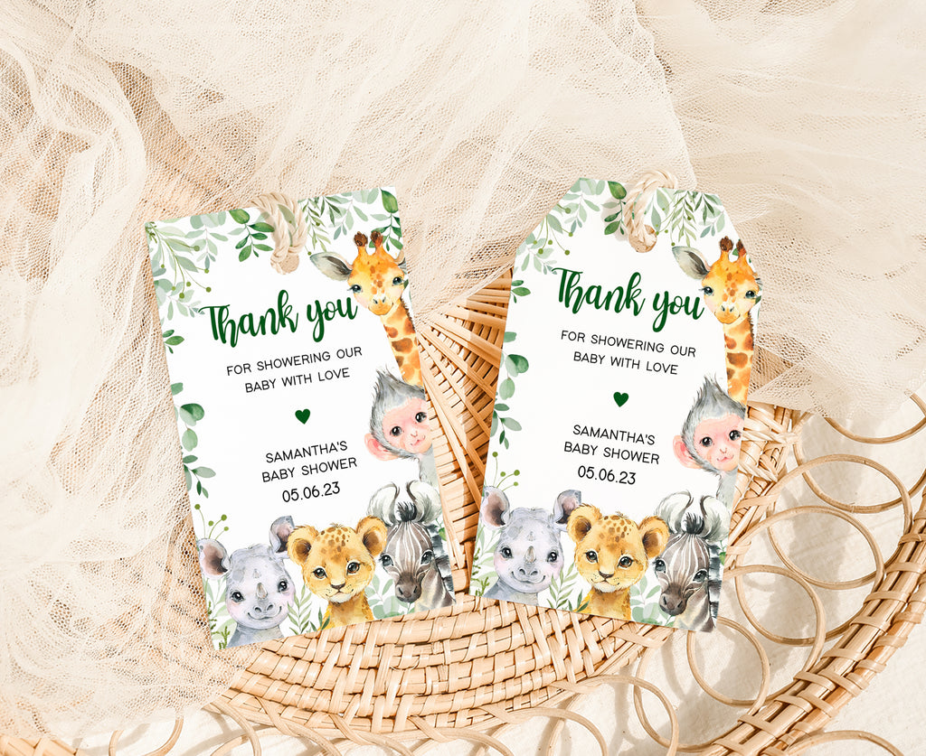 Safari Baby Shower Favor Tag