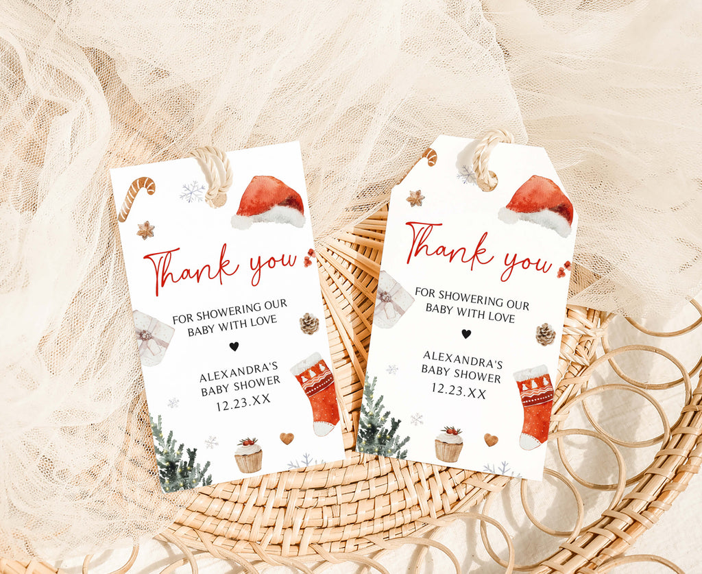 Santa Baby Shower Favor Tag