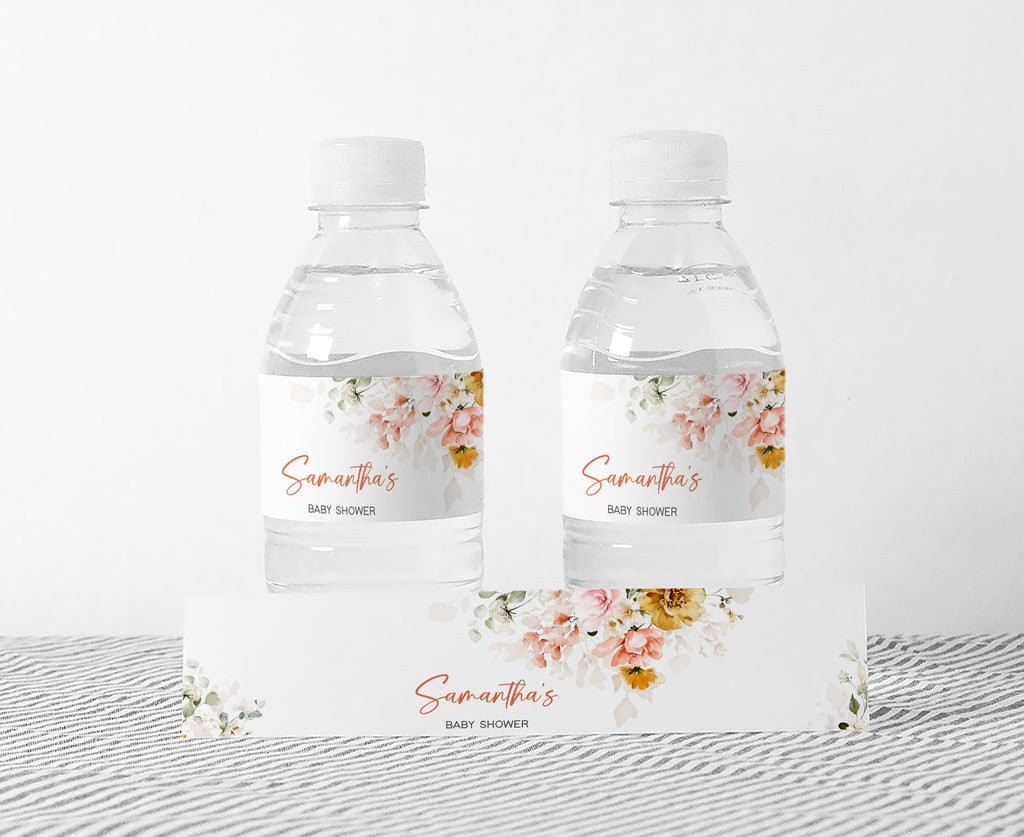 Baby in Bloom Baby Shower Bottle Label