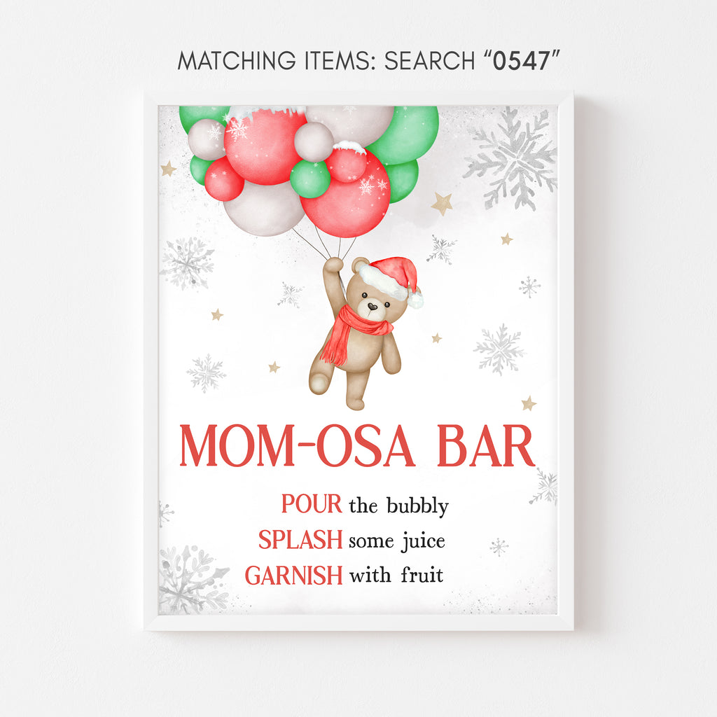 Bear Baby It's Cold Outside Baby Shower Mom Osa Bar Sign