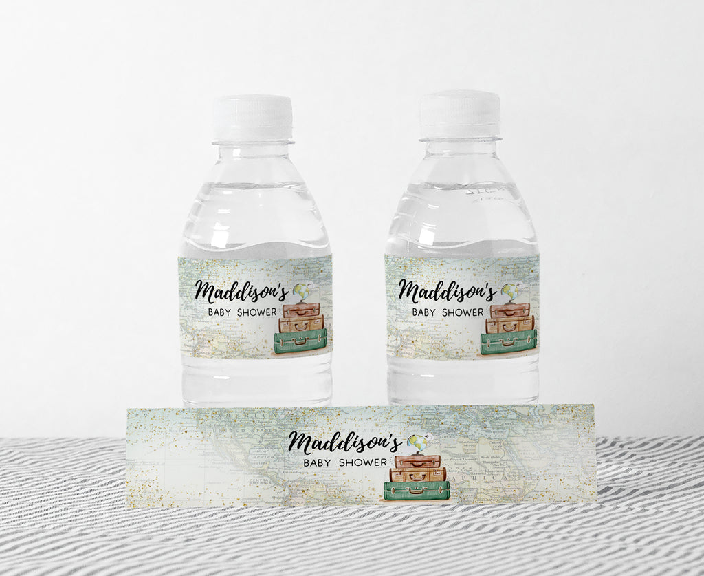 Travel Baby Shower Bottle Label