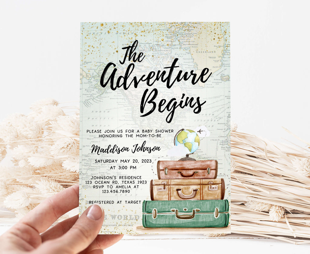 Travel Baby Shower Invitation