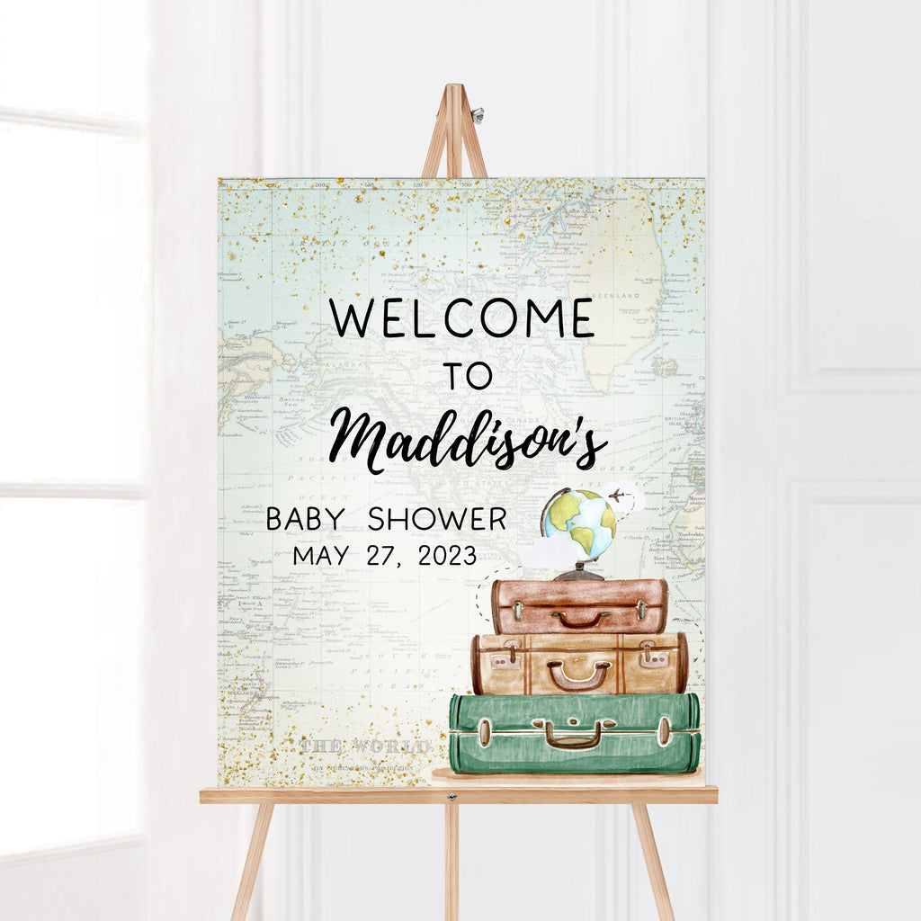 Travel Baby Shower Welcome Sign