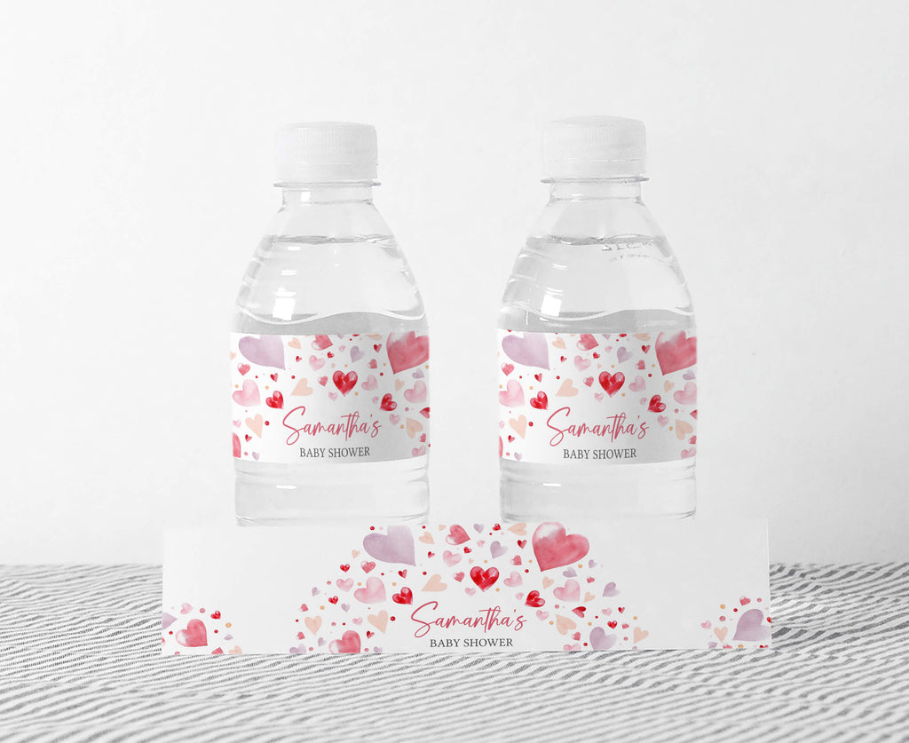 A Little Sweetheart Baby Shower Bottle Label