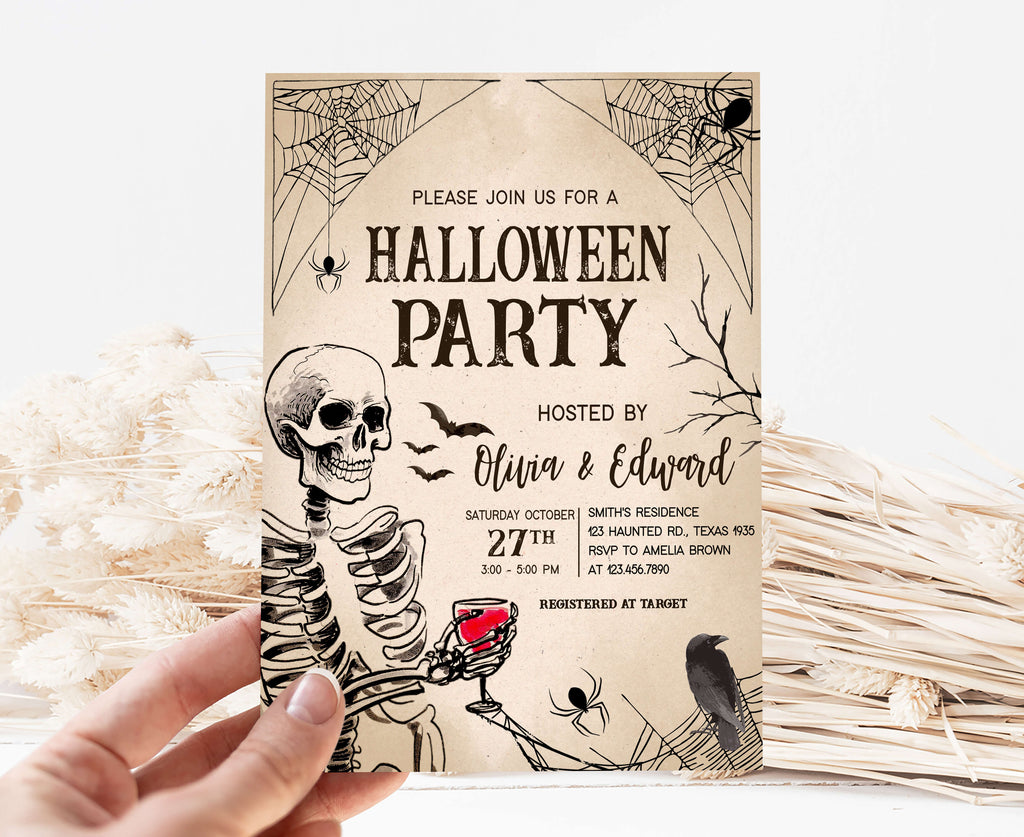 Vintage Halloween Party Invitation