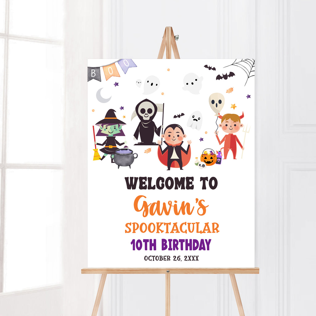 Costume Halloween Birthday Party Welcome Sign