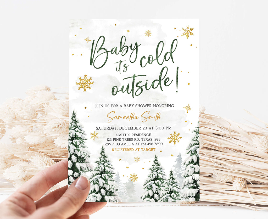 Baby It's Cold Outside Baby Shower Invitation